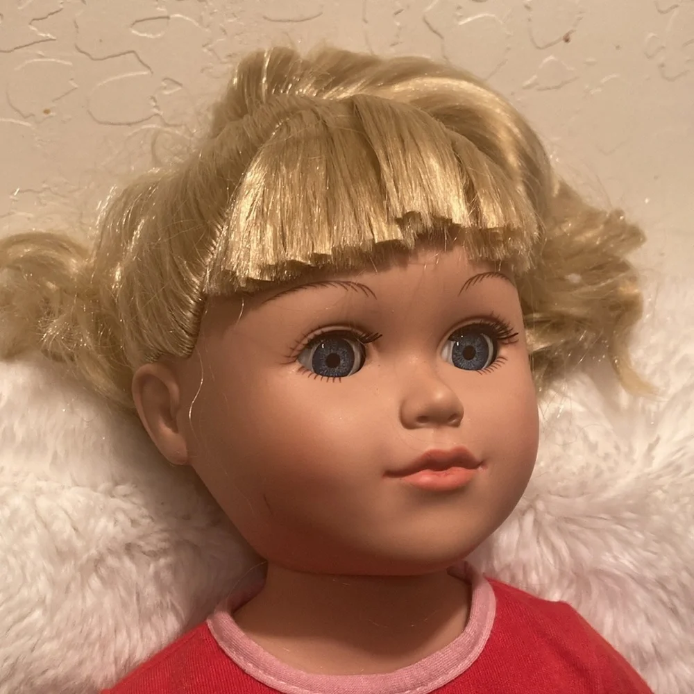 My life 18 inch blonde doll with grinch costume  like new Christmas - Picture 3 of 6